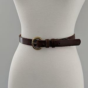 GAP Brown / Brass / Gold Leather Belt - Size 26